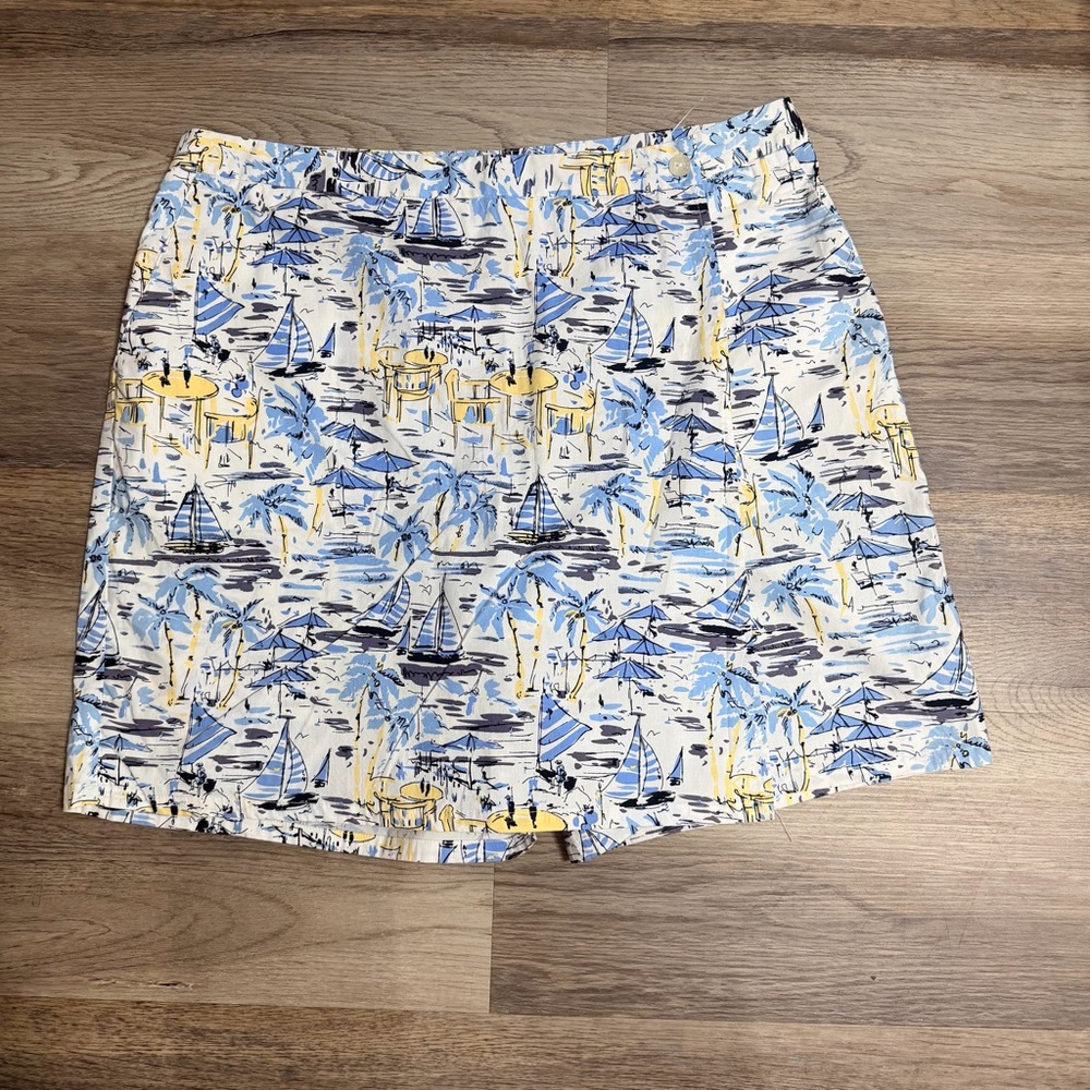 Charter Club Women's Sailboat Print Athletic Shorts 99 % Cotton 2 % Spandex
